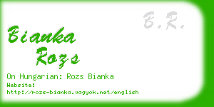 bianka rozs business card